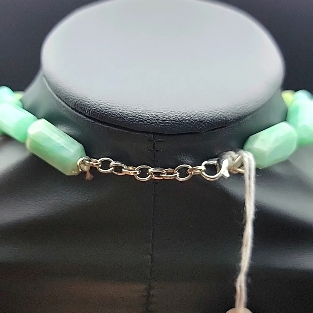 Chunky Amazonite Facet Cut 830 Cts Beaded Free Form Natural Gemstone Necklace